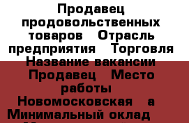 Продавец продовольственных товаров › Отрасль предприятия ­ Торговля › Название вакансии ­ Продавец › Место работы ­ Новомосковская 32а › Минимальный оклад ­ 700 › Максимальный оклад ­ 1 000 › Возраст от ­ 25 › Возраст до ­ 60 - Нижегородская обл., Дзержинск г. Работа » Вакансии   